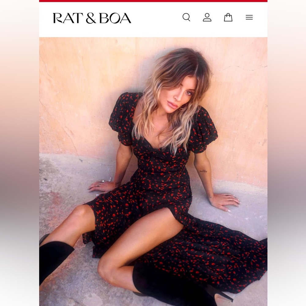 Rat & Boa Magnolia Floral Dress